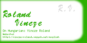 roland vincze business card